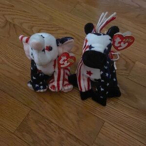 TY Beanie Babies Lefty and Righty